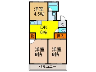 西田ハイツの物件間取画像